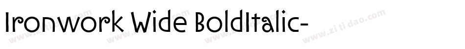 Ironwork Wide BoldItalic字体转换